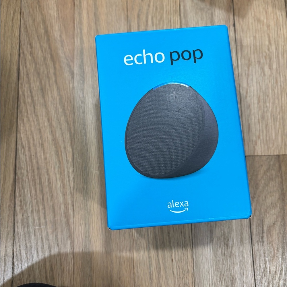 Amazon Echo Pop in Blue and Black